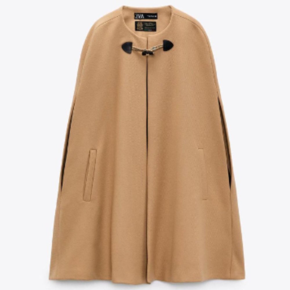 Zara Premium Italian Wool Cape - Size XL